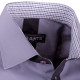Prodloužená pánská košile šedá slim fit Assante 20718
