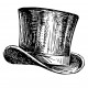 Černý cylindr anglický pánský klobouk 100 % vlna Mes 85019
