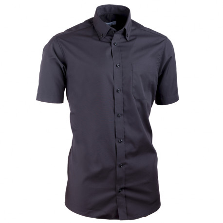 Košile s knoflíčky v límečku vypasovaná černá Aramgad 40135