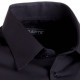 Prodloužená košile s dlouhým rukávem slim černá Assante 20106