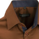 Prodloužená pánská košile slim bronzová Assante 20210