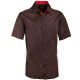 Pánská vínová košile slim krátký rukáv 100% bavlna non iron Assante 40242
