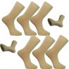 Multipack ponožky 6 párů béžové antibakteriální se stříbrem Assante 731