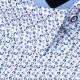Bílá s modrým vzorem pánská košile slim fit Brighton 109908