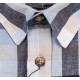 Pánská nadměrná košile modrošedá krátký rukáv Tonelli 110883