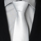 Pánská bílá jednobarevná kravata Greg 99920