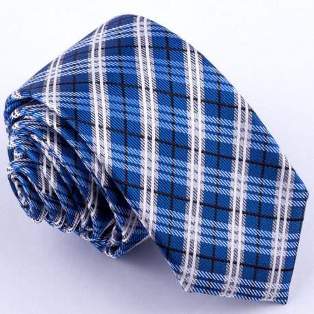 Úzká modrá kravata Greg 99404
