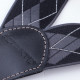 Luxusní černé kšandy s hedvábným leskem kožená poutka Assante 90052